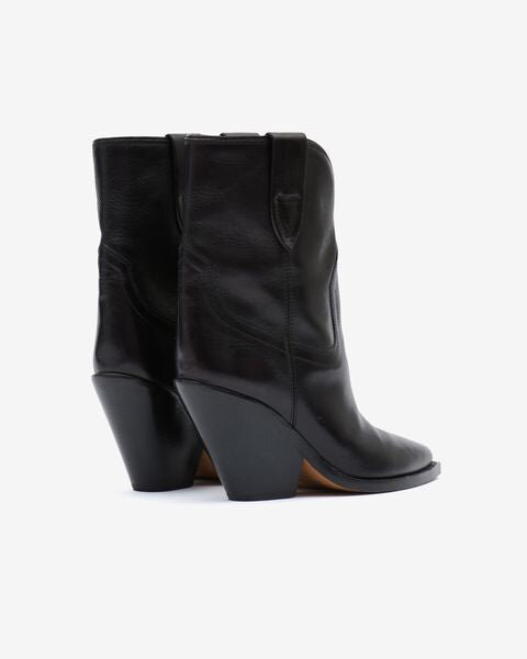 Leyane High-Heeled Leather Cowboy Boots Leyane High-Heeled Leather Cowboy Boots