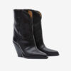 Leyane High-Heeled Leather Cowboy Boots Leyane High-Heeled Leather Cowboy Boots