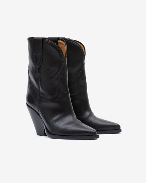 Leyane High-Heeled Leather Cowboy Boots Leyane High-Heeled Leather Cowboy Boots