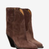Leyane High-Heeled Suede Calfskin Leather Cowboy Boots
