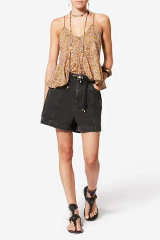Lirhetta Strappy Printed Organic Cotton Voile Top Lirhetta Strappy Printed Organic Cotton Voile Top
