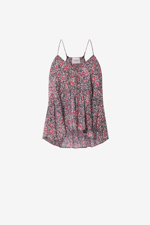 Lirhetta Strappy Printed Organic Cotton Voile Top Lirhetta Strappy Printed Organic Cotton Voile Top