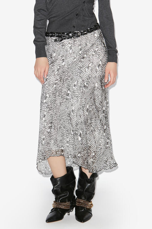 Lisanne Burnout Velvet Midi Skirt Lisanne Burnout Velvet Midi Skirt