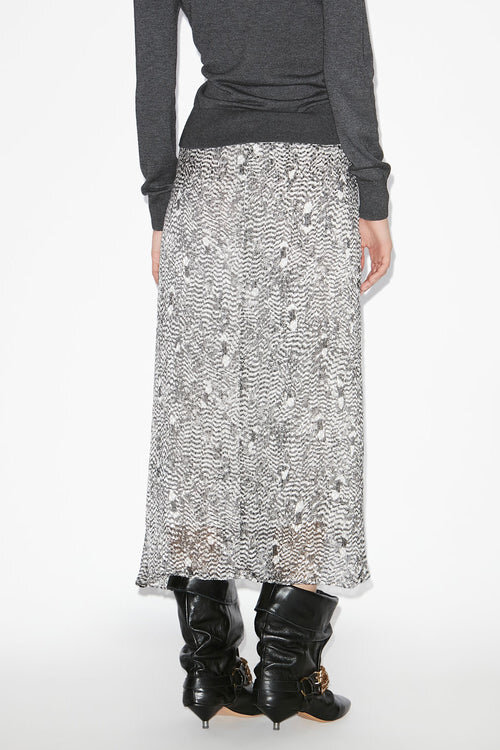 Lisanne Burnout Velvet Midi Skirt Lisanne Burnout Velvet Midi Skirt