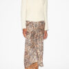 Lisanne Midi Skirt in Printed Silk