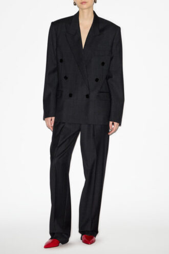 Liska Pleated Glen Plaid Wool Pants Liska Pleated Glen Plaid Wool Pants