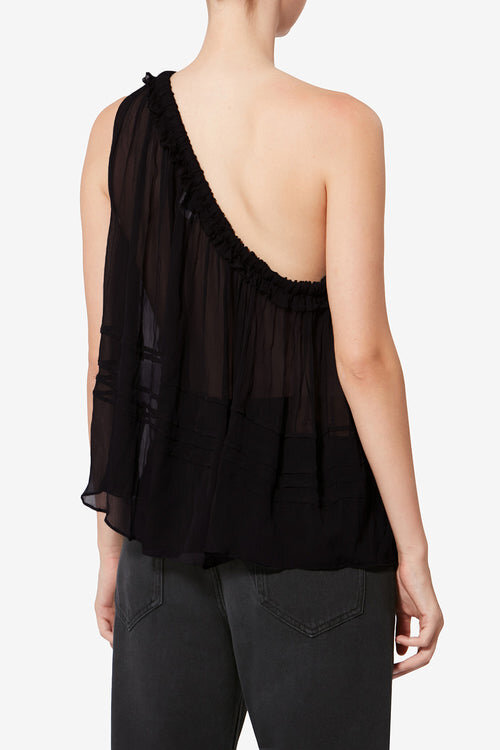 Loeva Asymmetrical Printed Muslin Top Loeva Asymmetrical Printed Muslin Top