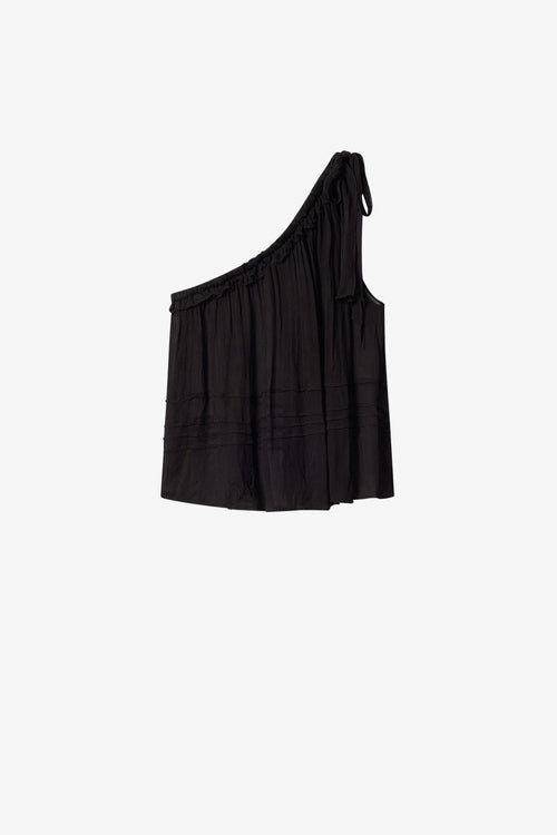 Loeva Asymmetrical Printed Muslin Top Loeva Asymmetrical Printed Muslin Top