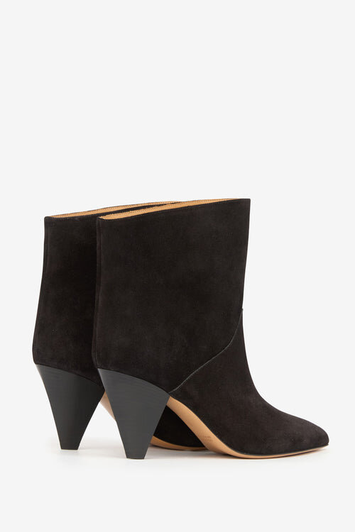 Loline High-Heeled Suede Calfskin Leather Boots Loline High-Heeled Suede Calfskin Leather Boots