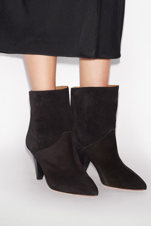 Loline High-Heeled Suede Calfskin Leather Boots Loline High-Heeled Suede Calfskin Leather Boots