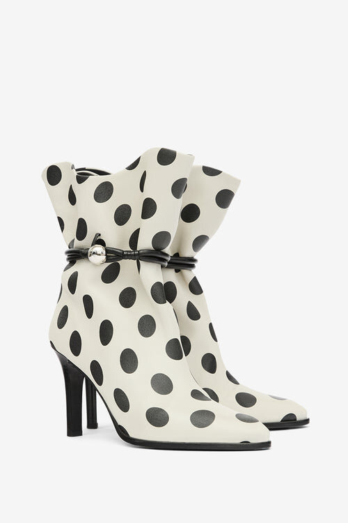 Lolya Polka Dot Leather Ankle Boots Lolya Polka Dot Leather Ankle Boots
