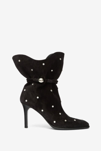 Lolya Suede Leather Boots with Rhinestones Lolya Suede Leather Boots with Rhinestones