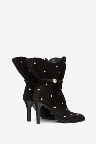 Lolya Suede Leather Boots with Rhinestones Lolya Suede Leather Boots with Rhinestones