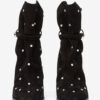 Lolya Suede Leather Boots with Rhinestones