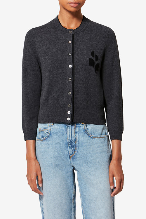 Lona Two-Toned Cotton and Wool Cardigan Lona Two-Toned Cotton and Wool Cardigan
