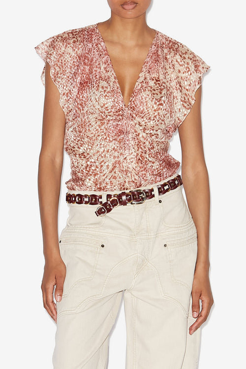 Lonea Flowing Burnout Velvet Top Lonea Flowing Burnout Velvet Top