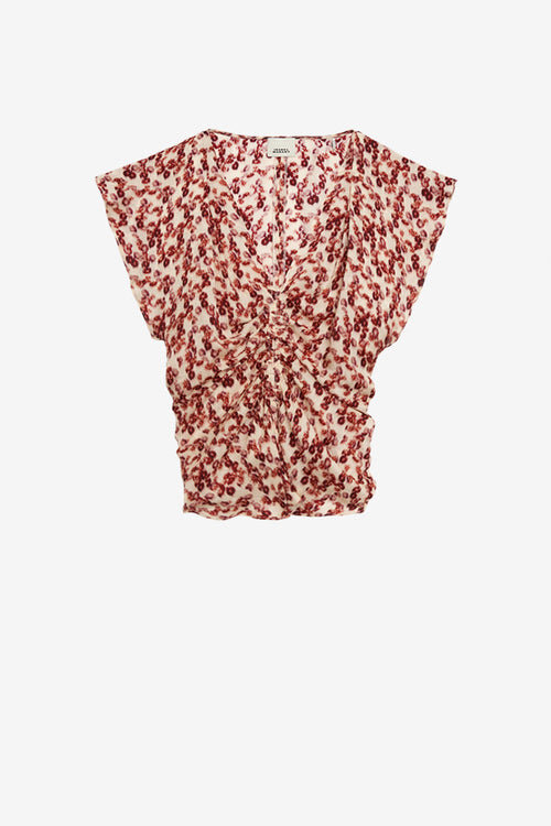 Lonea Flowing Patterned Jacquard Top Lonea Flowing Patterned Jacquard Top