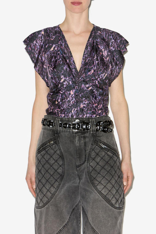 Lonea Printed Flowing Top Lonea Printed Flowing Top