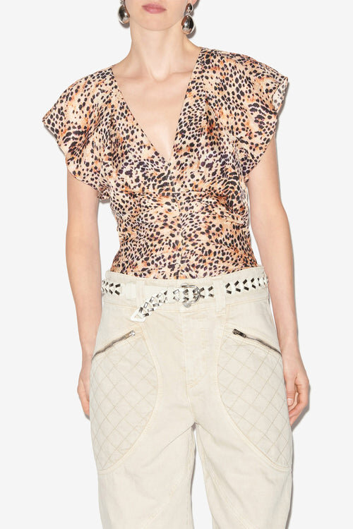 Lonea Printed Flowing Top Lonea Printed Flowing Top