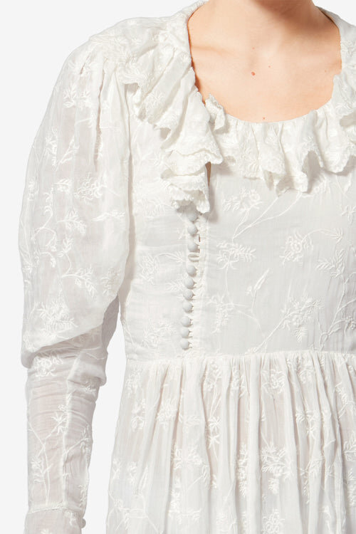 Long Floral Cotton and Silk Dress Long Floral Cotton and Silk Dress