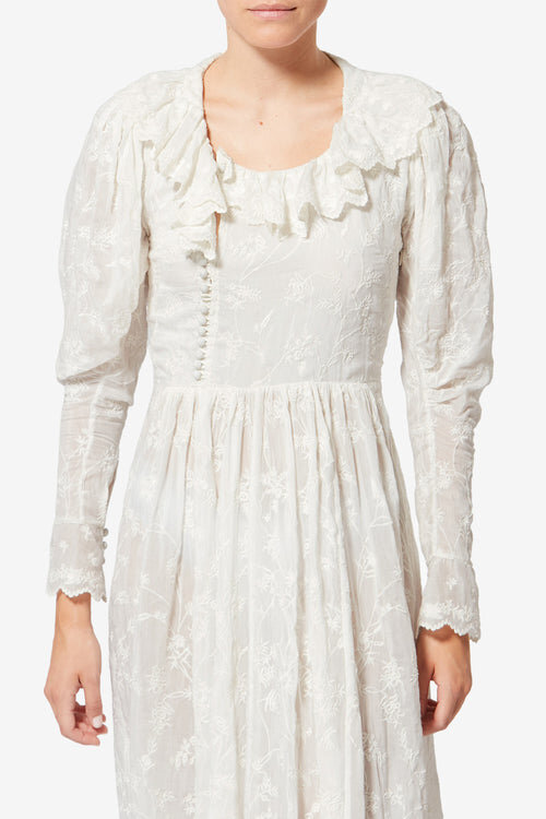 Long Floral Cotton and Silk Dress Long Floral Cotton and Silk Dress