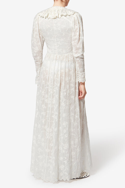 Long Floral Cotton and Silk Dress Long Floral Cotton and Silk Dress