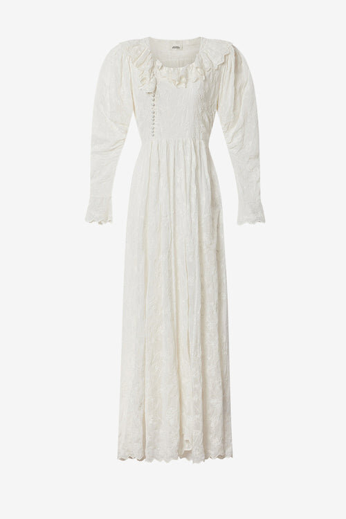 Long Floral Cotton and Silk Dress Long Floral Cotton and Silk Dress