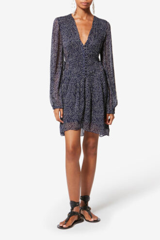 Loriena Short Printed Muslin Dress Loriena Short Printed Muslin Dress
