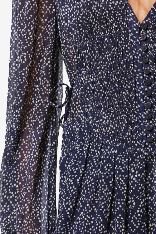 Loriena Short Printed Muslin Dress Loriena Short Printed Muslin Dress
