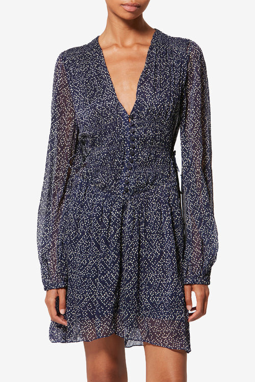 Loriena Short Printed Muslin Dress Loriena Short Printed Muslin Dress