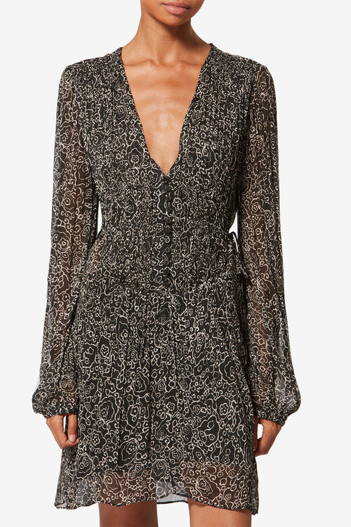 Loriena Short Printed Muslin Dress Loriena Short Printed Muslin Dress