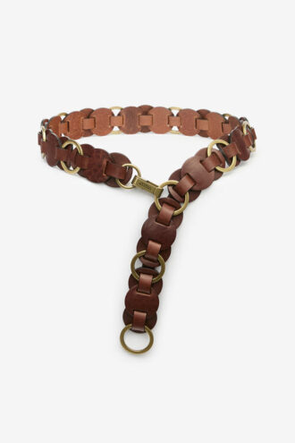 Lota Leather Belt with Rings Lota Leather Belt with Rings