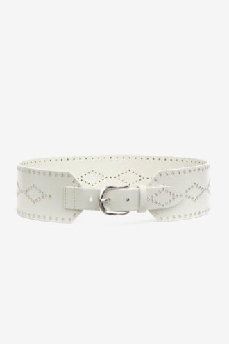Lucie Wide Studded Leather Belt Lucie Wide Studded Leather Belt