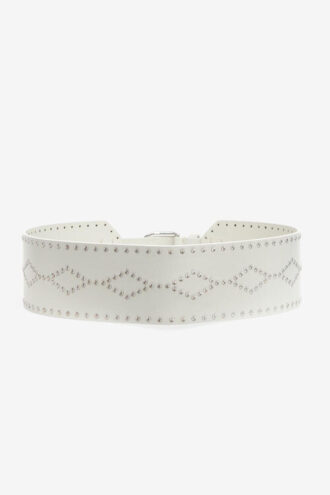 Lucie Wide Studded Leather Belt Lucie Wide Studded Leather Belt