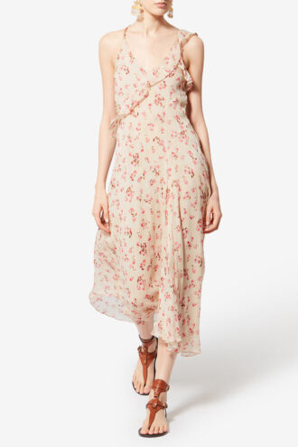 luxie long printed muslin dress with thin straps 1 330x495 - Luxie Long Printed Muslin Dress with Thin Straps