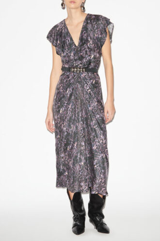 Lyndsay Printed Gathered Midi Dress Lyndsay Printed Gathered Midi Dress
