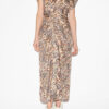 Lyndsay Printed Gathered Midi Dress Lyndsay Printed Gathered Midi Dress