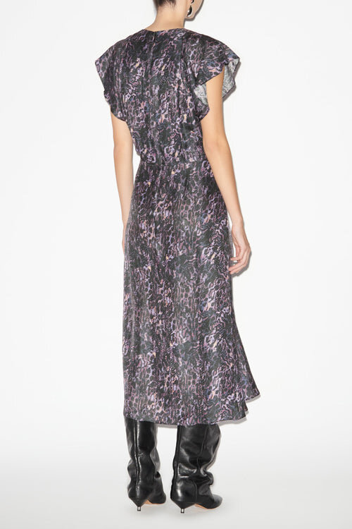 Lyndsay Printed Gathered Midi Dress Lyndsay Printed Gathered Midi Dress