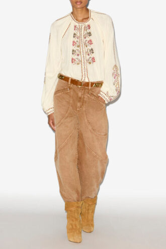 Lynne Embroidered Gauze Blouse