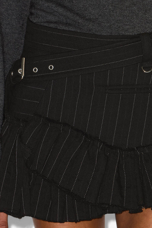 Maddy Virgin Wool Tennis Stripe Mini Skirt Maddy Virgin Wool Tennis Stripe Mini Skirt