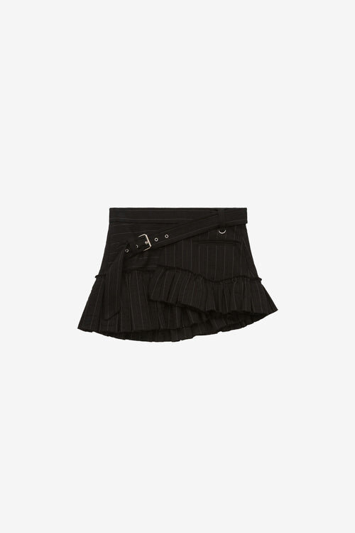 Maddy Virgin Wool Tennis Stripe Mini Skirt Maddy Virgin Wool Tennis Stripe Mini Skirt