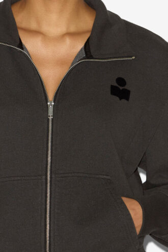 Madilia Zip-Up Jersey Sweatshirt