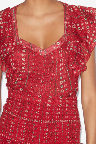 Madrana Printed Cotton Voile Top Madrana Printed Cotton Voile Top