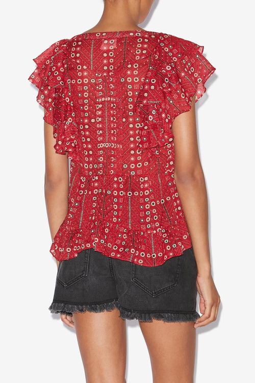 Madrana Printed Cotton Voile Top Madrana Printed Cotton Voile Top