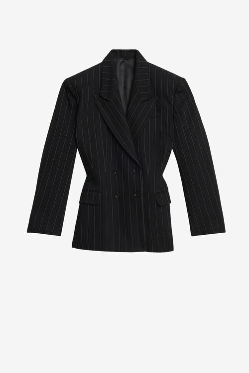 Maia Belted Tennis Stripe Suit Jacket Maia Belted Tennis Stripe Suit Jacket