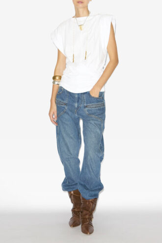 Maisan Draped Short-Sleeve T-Shirt Maisan Draped Short-Sleeve T-Shirt