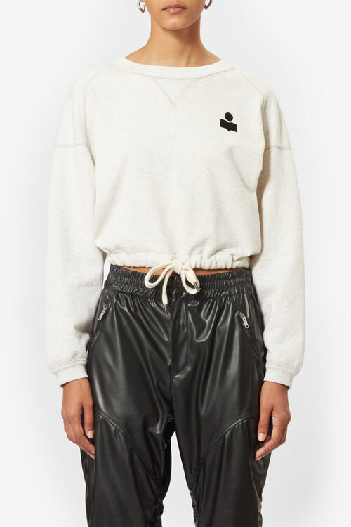 Margo Cropped Logo-Print Sweatshirt Margo Cropped Logo-Print Sweatshirt