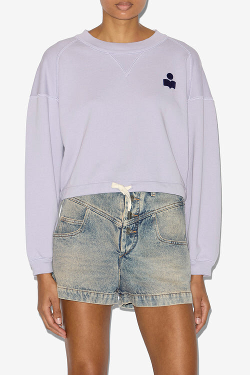 Margo Short Cotton Sweatshirt with Logo Margo Short Cotton Sweatshirt with Logo