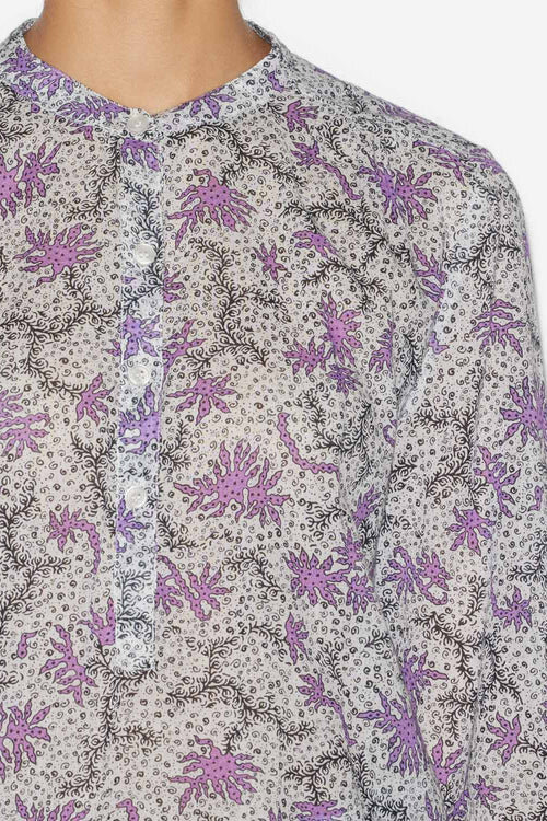 Maria Blouse in Printed Cotton Voile Maria Blouse in Printed Cotton Voile