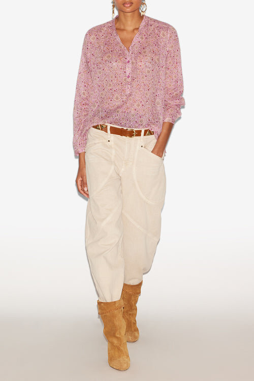 Maria Printed Cotton Voile Blouse Maria Printed Cotton Voile Blouse